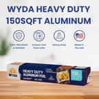 Wyda Heavy Duty Aluminum Foil – 150 Sq Ft |Strong Food-Grade - Image 3