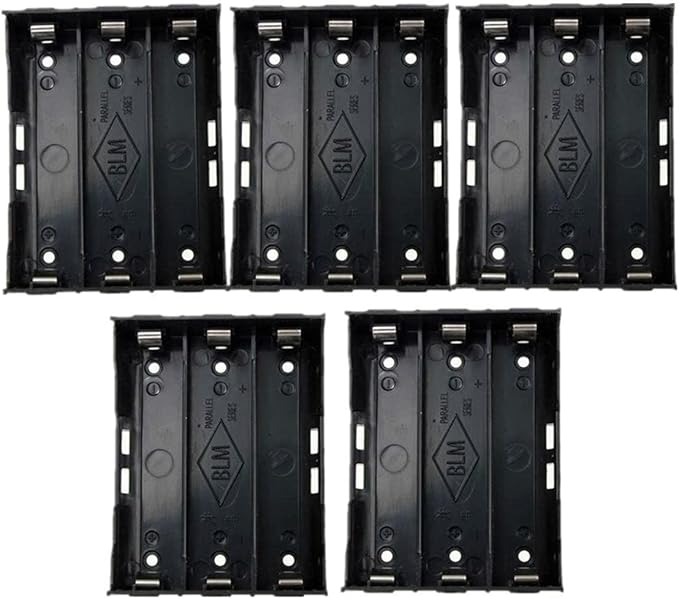 18650 Battery Case Holder, 5 Pack 3 Slots x 3.7V DIY Battery Storage Box by Ltvystore