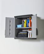 Rubbermaid Wall Mounted Storage Cabinet with Doors 150-Pound Capacity Gray Lockable Three-Shelf Cubbard for Tools/Car Accessories/Cleaning in Home/Garage/Outdoor Areas - Image 7