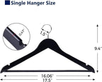 JS Hanger Wooden Coat Hangers, 20 Pack High Grade Wood Suit Hangers - Image 3
