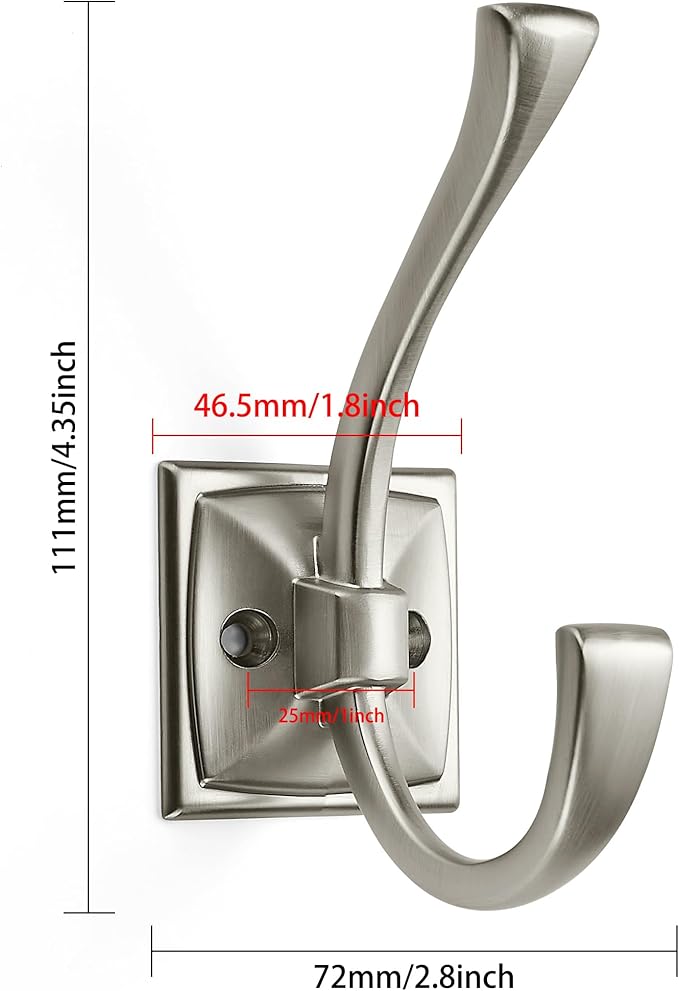 khtumeware Wall Hooks, 2 Pack Coat Hooks Hardware Towel Hooks - Image 2
