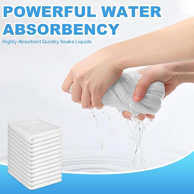 12 Pack 100% Cotton Wash Cloth, 12x12 Inch Highly Absorbent and Soft Feel - Image 6