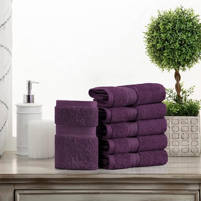 Superior Solid Egyptian Cotton Face Towel Set - Image 2