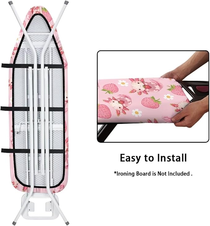Strawberry Axolotl Ironing Board Cover and Pad Standard Ironing Board Cover - Image 4