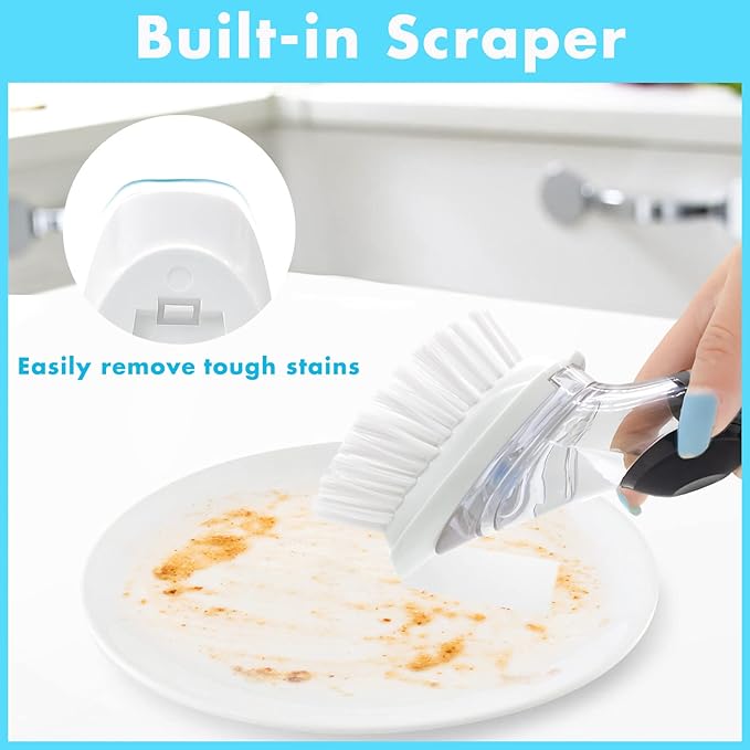 Dish Brush Refill, 4 Pack Dish Brush Replacement Head - Image 4