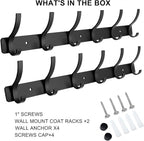Coat Rack Wall Mounted, 6 Coat Hooks - Image 7