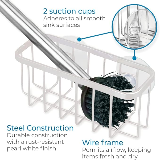 iDesign Rust-Resistant Stainless Steel Sponge Holder - Image 3