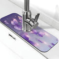 Purple Butterfly Kitchen sink faucet pad, strong water absorption, anti slip by Unknown