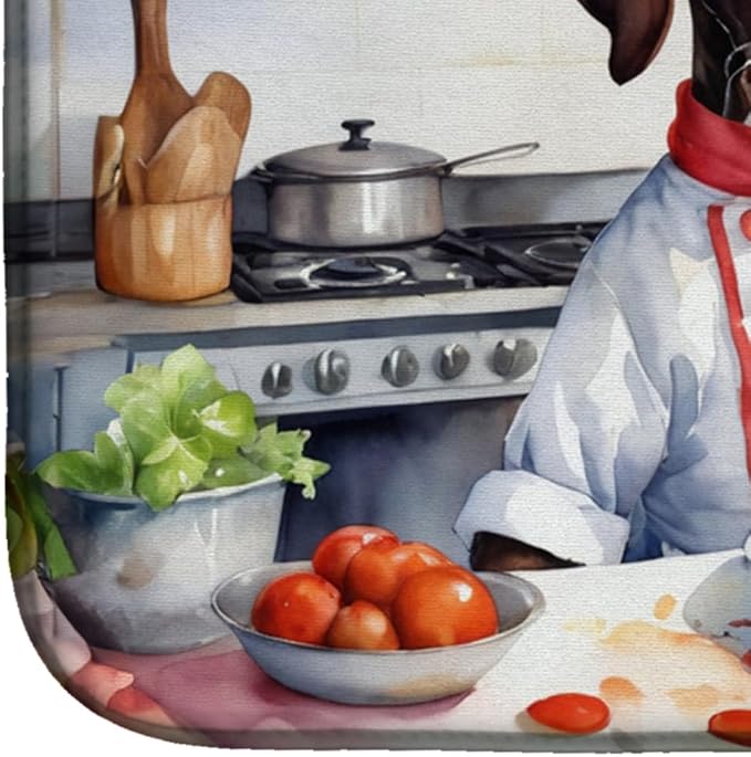 Caroline's Treasures DAC6299DDM Pointer The Chef Dish Drying Mat Absorbent Dish - Image 4