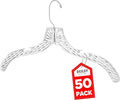 Clothes Hangers Plastic Set of 50 Pack Heavy Duty Hangers Dresses, T-Shirts by Deilsy