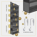 HOMELUX THEORY UPGRADED 6 Tiers Over The Door Organizer Hanging - Image 2