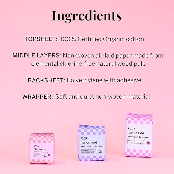 Pixie Organic Cotton Ultra Thin Overnight Pads - Image 8