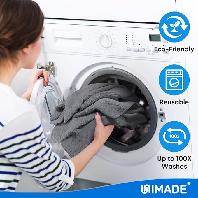 Microfiber Cleaning Cloth, 10 Pack Reusable Microfiber Towels - Image 6