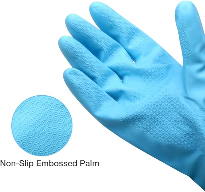 Alimat PluS 3 Pack Reusable Cleaning Gloves Latex Free, Dishwashing Gloves - Image 4