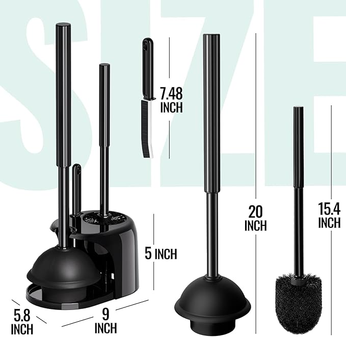 3 in 1 Toilet Brush and Plunger Set - Image 7