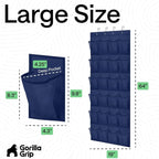 GORILLA GRIP Over the Door Shoe Organizer, 24 Large Breathable Mesh Pockets - Image 7