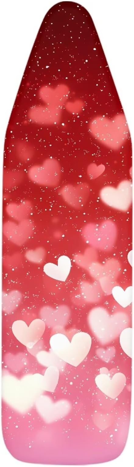 Red Hearts Ironing Board Cover and Pad Elastic Edge Universal Washable Resist - Image 7
