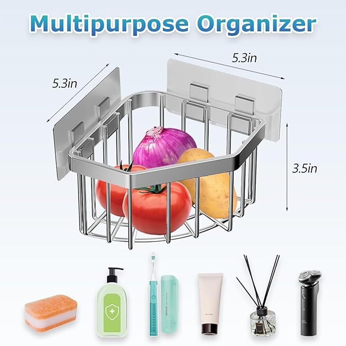 Sponge Holder Corner Sink Caddy Sink Organizer - Image 8