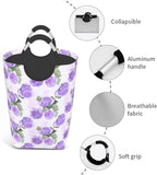 Floral Laundry Basket Flowers Foldable Laundry Hamper Vintage Collapsible - Image 4