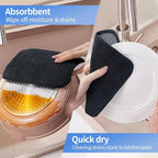 KinHwa Kitchen Washcloths for Dishes Absorbent Microfiber Dish Cloths Quick Dry - Image 3