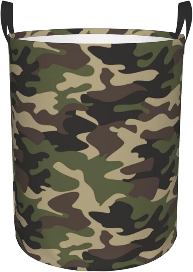 Green Camouflage Laundry Hamper Bag - Image 9