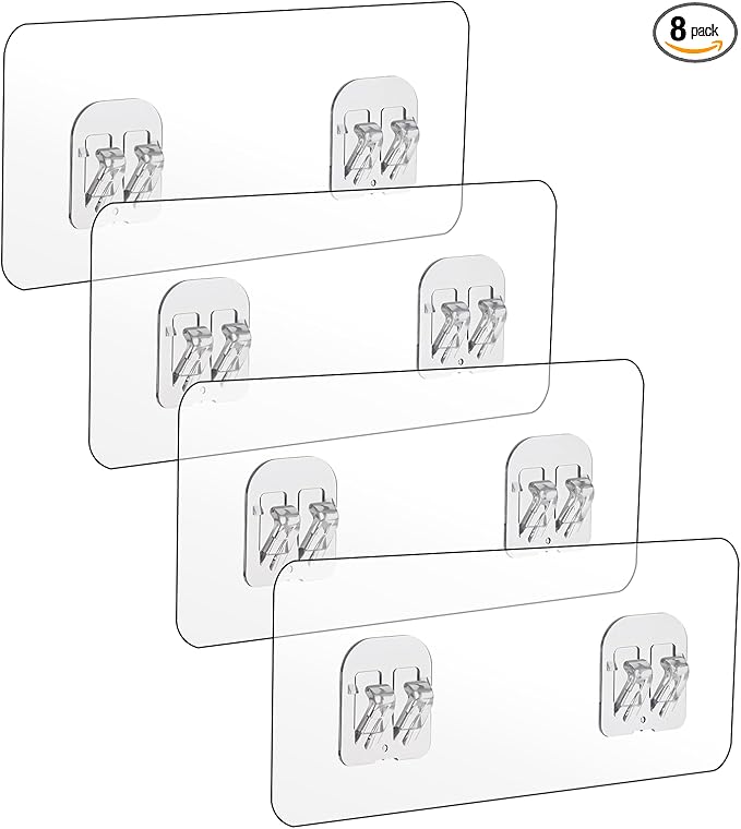 cobee 8 Pcs Shower Caddy Adhesive Replacement, Shower Adhesive Hooks Wall Hooks by Unknown