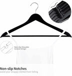 ELONG HOME Solid Wooden Hangers 20 Pack, Wood Suit Hangers - Image 2