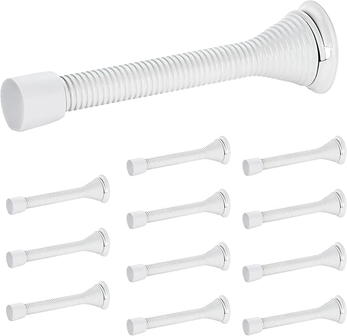 Ravinte Door Stoppers, 12 Pack White Spring Door Stops by Ravinte