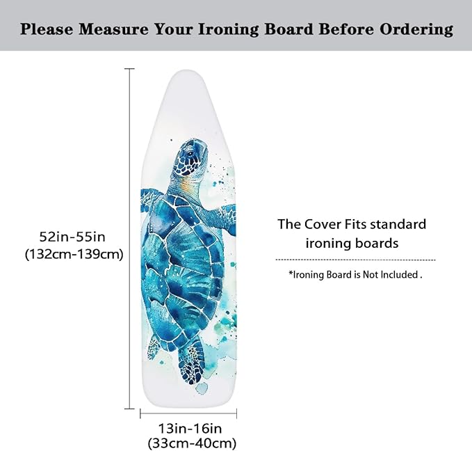 GLENLCWE Blue Sea Turtle Ironing Board Cover - Image 5