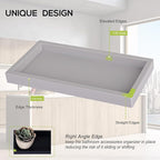 Bathroom Tray, Small Vanity Tray Silicone Soap Dish Sponge Holder Kitchen Sink - Image 4