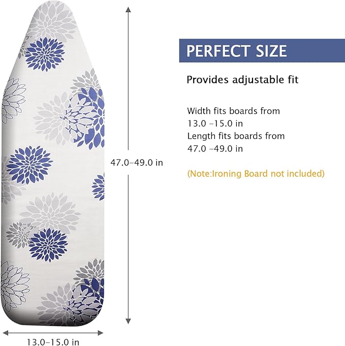 SheeChung Ironing Board Cover and Pad 15" x 49", Iron Board Cover - Image 2