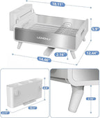 Dish Drying Rack, Thicker Premium Aluminum Frame and 304 Stainless Steel Plate - Image 6