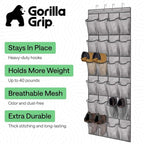 GORILLA GRIP Over the Door Shoe Organizer, 24 Extra Large Breathable Mesh - Image 2