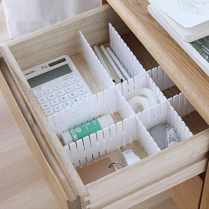 ShineMe Drawer Dividers, Plastic Adjustable Drawer Dividers, Household Storage - Image 6