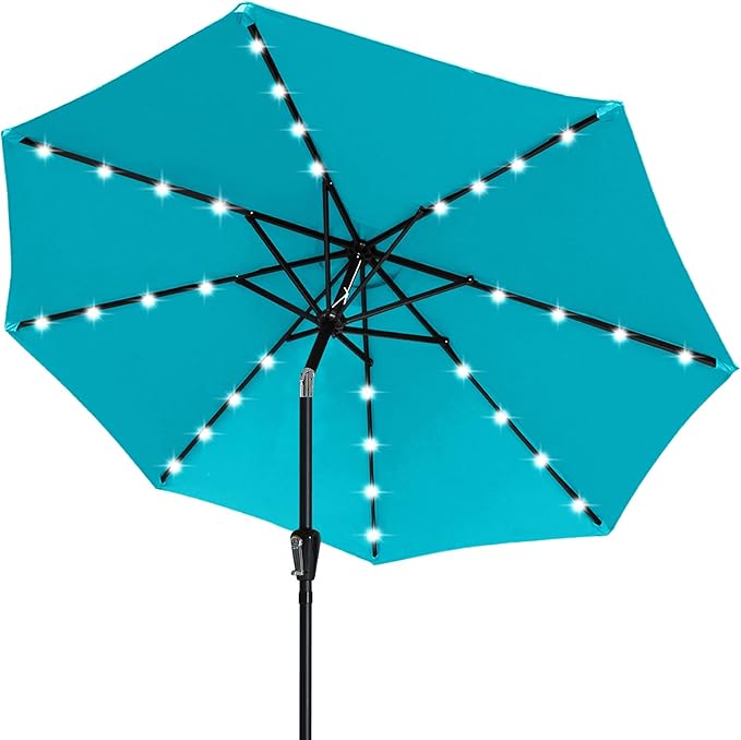 ABCCANOPY 7.5ft Solar 24 LED Lighted Patio Umbrella, Lake by ABCCANOPY