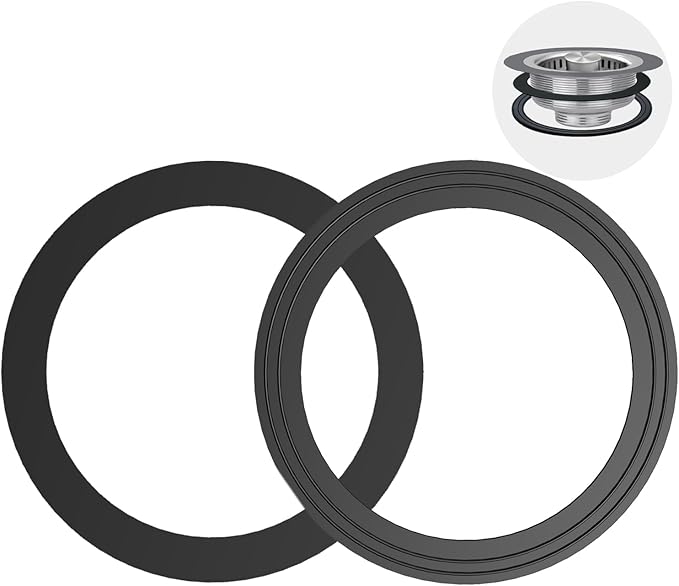 RQYEKDO 2PC Kitchen Sink Strainer Gasket Seal Rings， Fits Standard 3-1/2 inch by rqyekdo