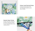 Mint Green Bluebonnet and Daisies Hanging Laundry Hamper Door Hampers Bag Basket - Image 4