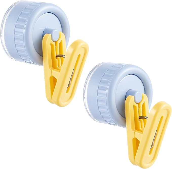 Geelin Dish Glove Clip with Suction Cup Easy Install Removable Blue Yellow - Image 8