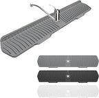 Sink Drain Mat Behind Faucet, Faucet Guard Draining Mat, 90° Foldable Tap by Kucucyle