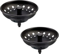 KONE Black Sink Basket Strainer Drain Stopper, 2 Pack Stainless Steel Matte by KONE