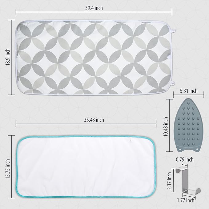 Seiritex Ironing Mat, Portable Ironing Pad 39.4 x 18.9 inch Table Top Iron - Image 7
