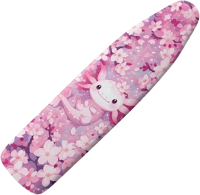 Axolotl Cherry Blossom Iron Board Cover and Pad Standard Size Ventilate Extra by Psesaysky