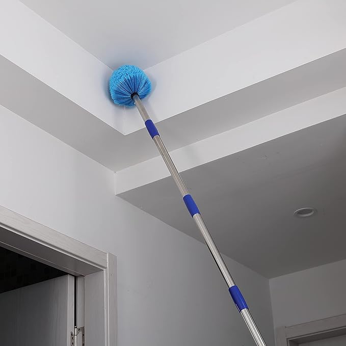 Duster, Cobweb Duster with Extension Pole, Medium Stiff Bristles Cobweb Duster - Image 8