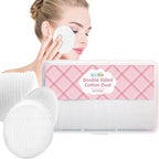 Large Oval Cotton Pads, Dual-Sided, Ultra-Soft Cotton Oval Pads by icotle