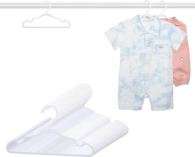 60 Pack White Baby Hangers 11.42 Inch by YeJieYJ