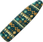 Ethnic Geometric Rhombus Ironing Board Cover, Abstract Tribal Stripes Stretchy by Daulesho