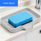 Sponge Holder with Drain Spout, Silicone Sponge Tray - Image 2