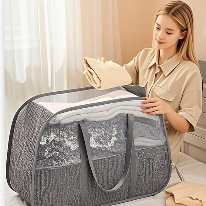 95L Collapsible Laundry Basket, Foldable Pop-Up Hamper - Image 3