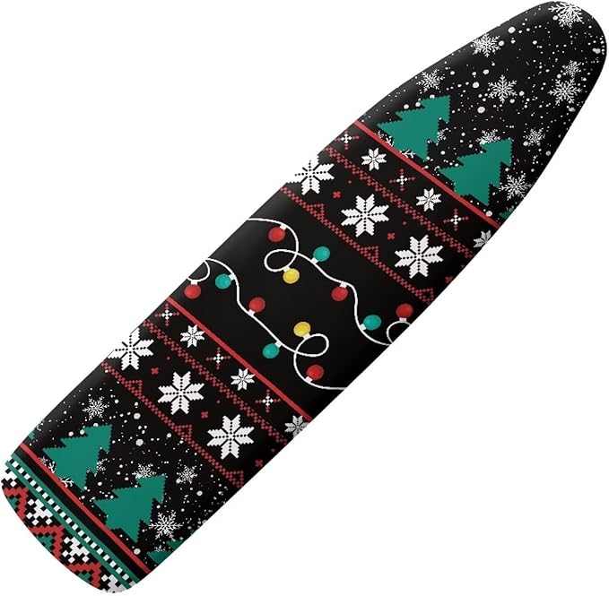 Snowflake Christmas Ironing Board Cover Standard Size Soft Resist Scorching by Psesaysky