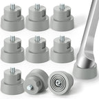 9-Pack Door Stopper Replacement Rubber Tips, Heavy Duty Kickdown Door Stop Tips by Ancable